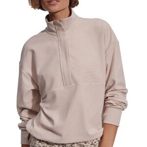 Varley Maida Half Zip Mock Neck Neutral Color Activewear Top